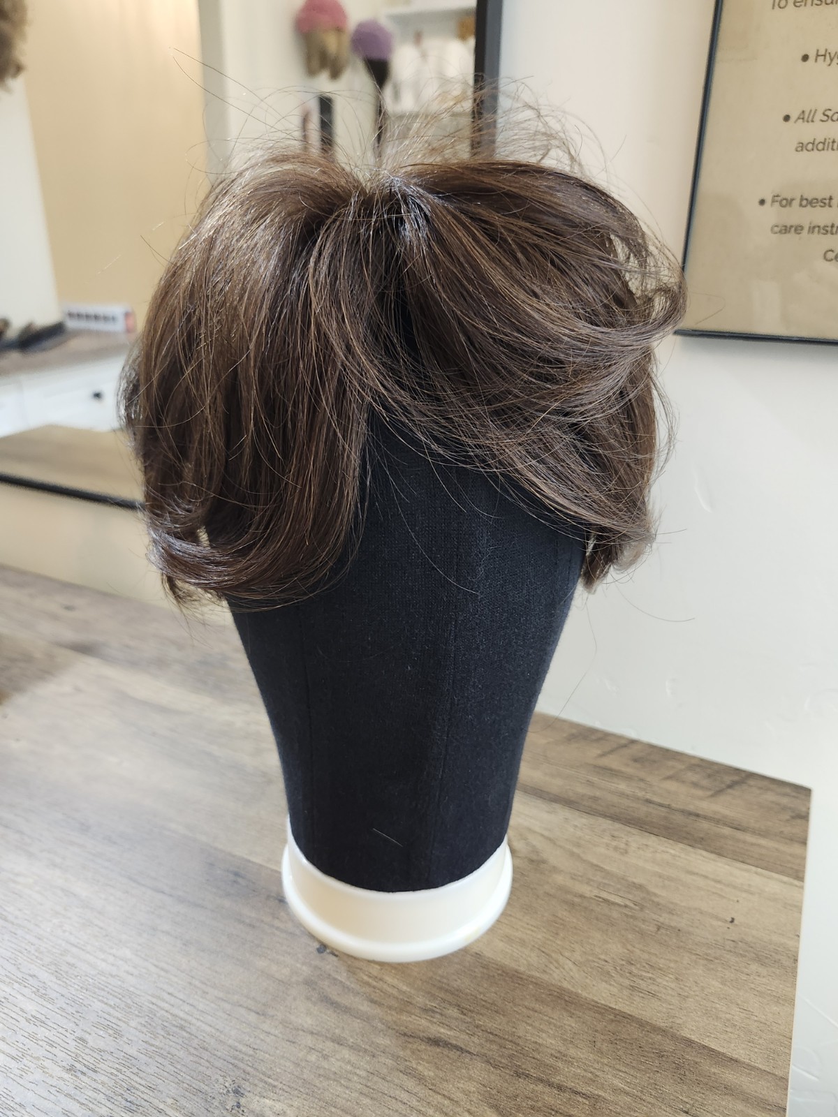 Wigpro human hair Top Piece , 5-7″ 307M Pull Thru Brown 04