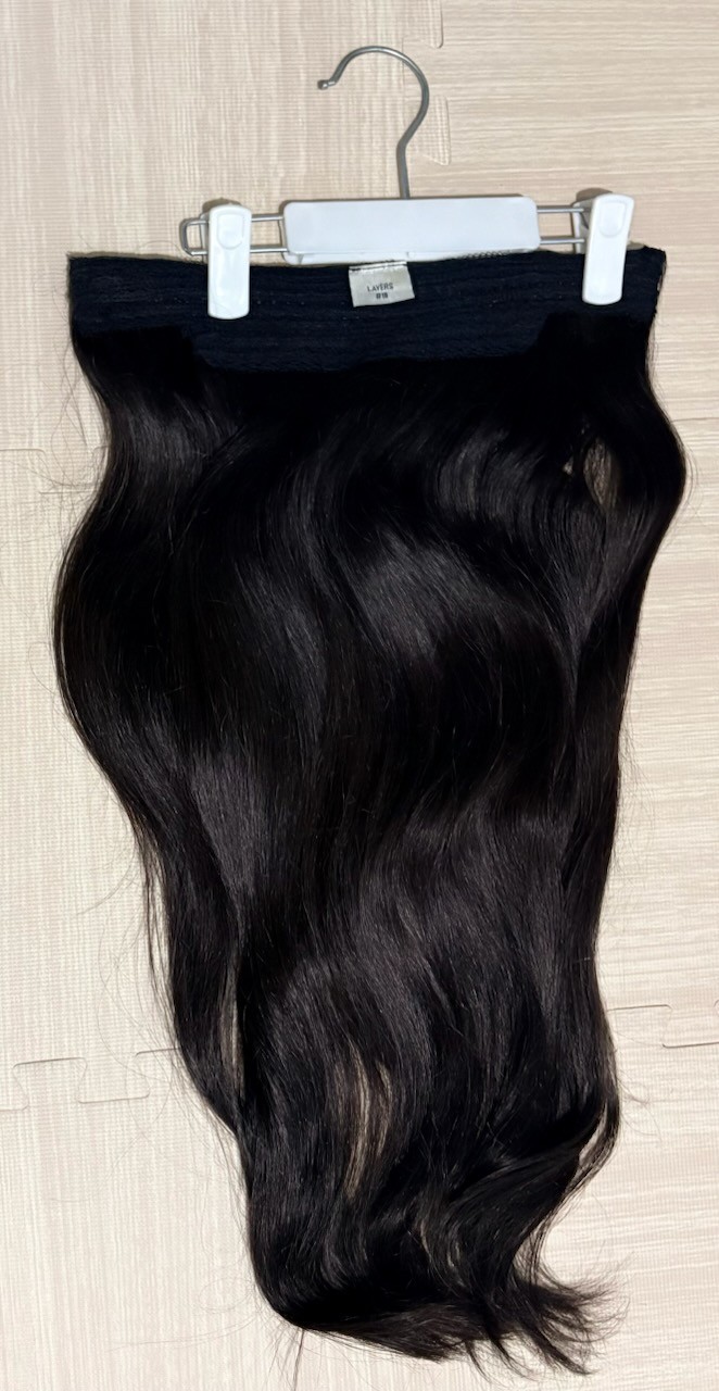 Hidden Crown Human Hair Extension Black 22in