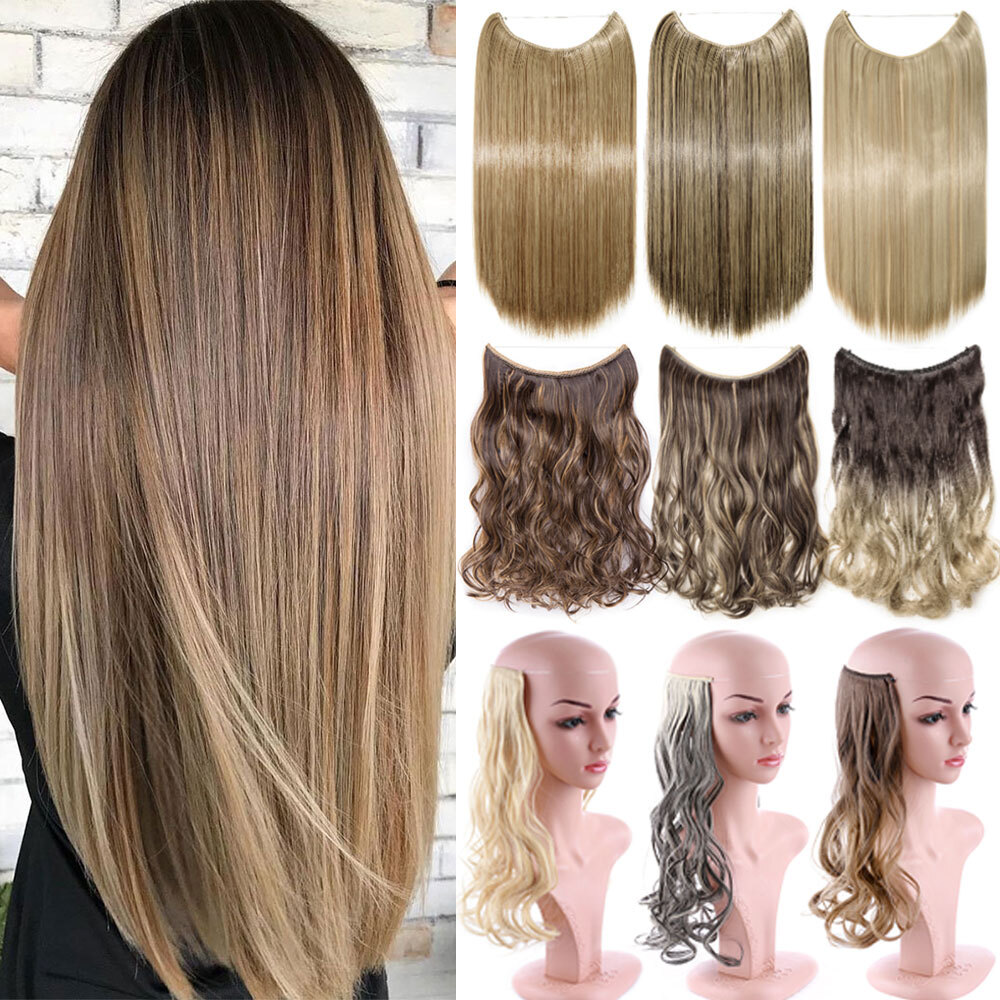 Secret Wire Hair Extensions Invisible Headband Thick Long As Human Remy Hair US