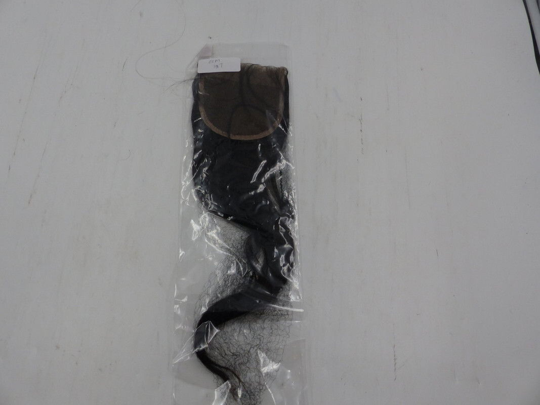14″ TRANSPARENT LACE CLOSURE BLACK SILKY STRAIGHT HAIR FRONTAL PIECE