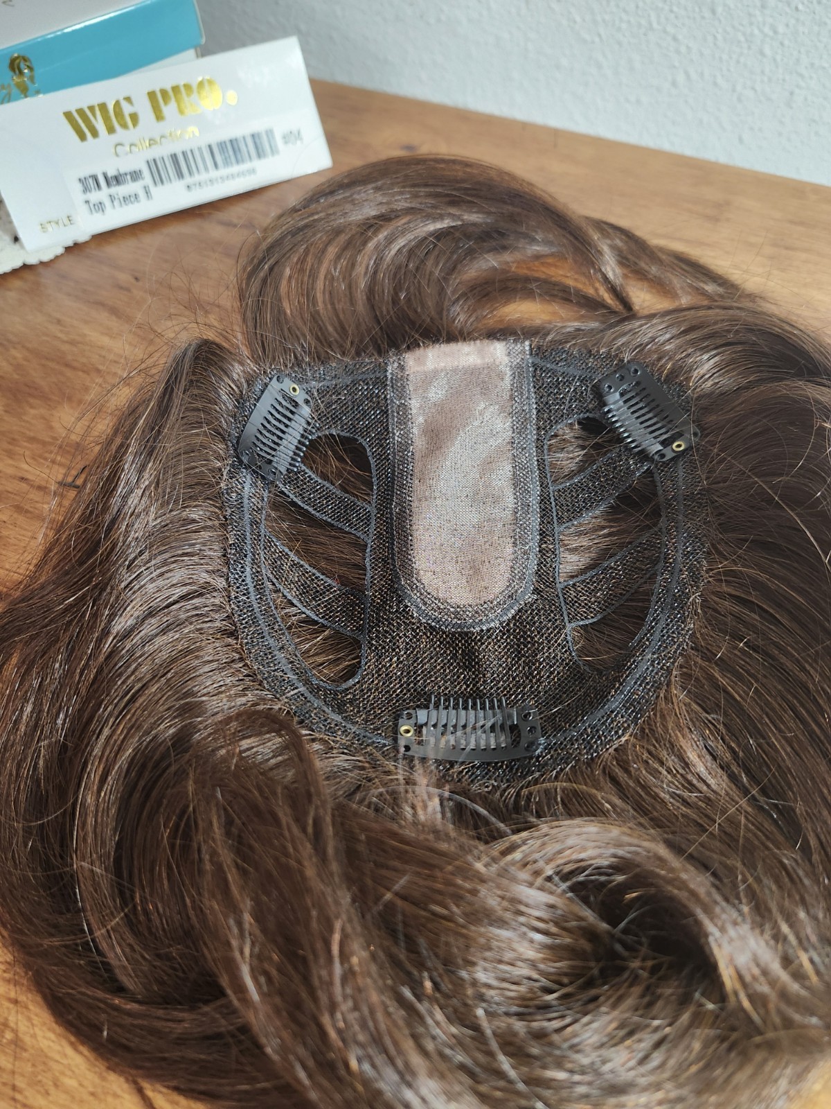 Wigpro human hair Top Piece , 5-7″ 307M Pull Thru Brown 04
