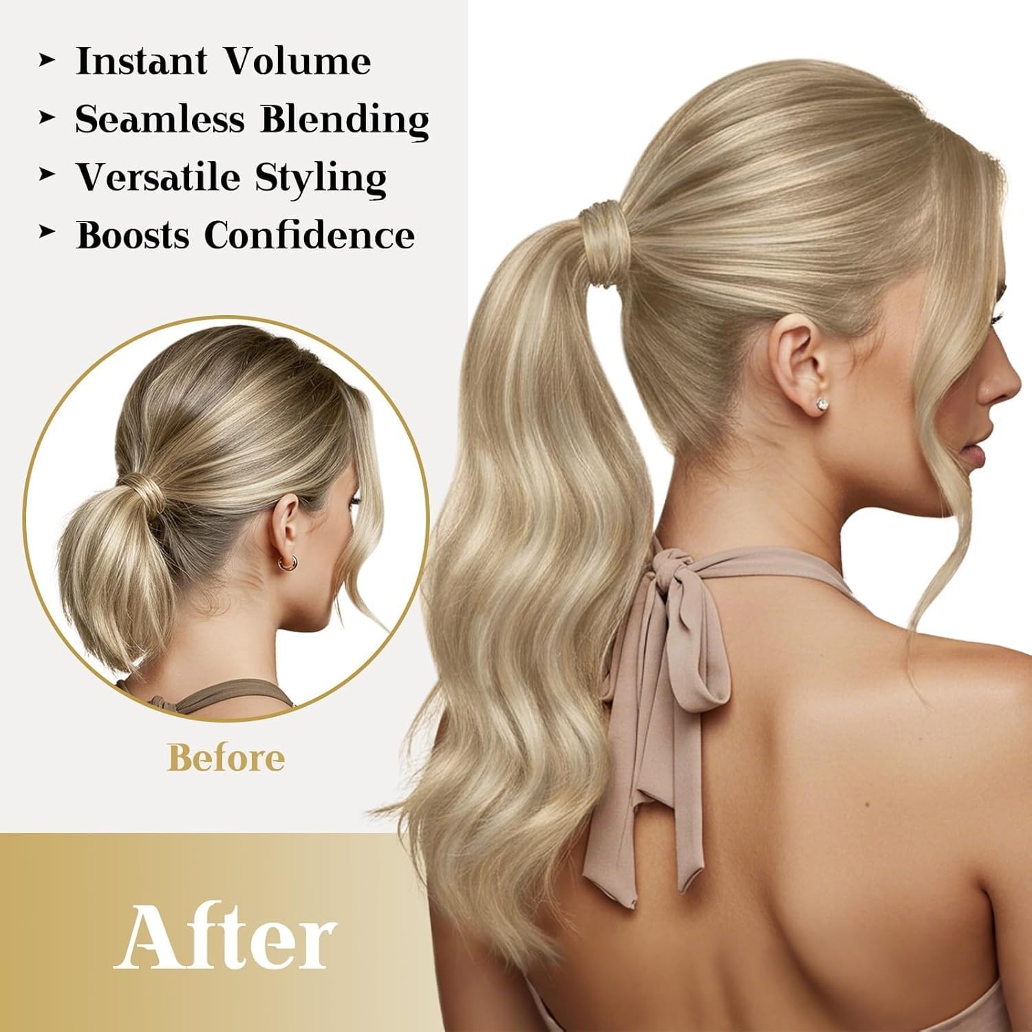 Sunny Hair PONYTAIL 20in Dark-Light Blonde Hair Extensions – P16-22_20_80G