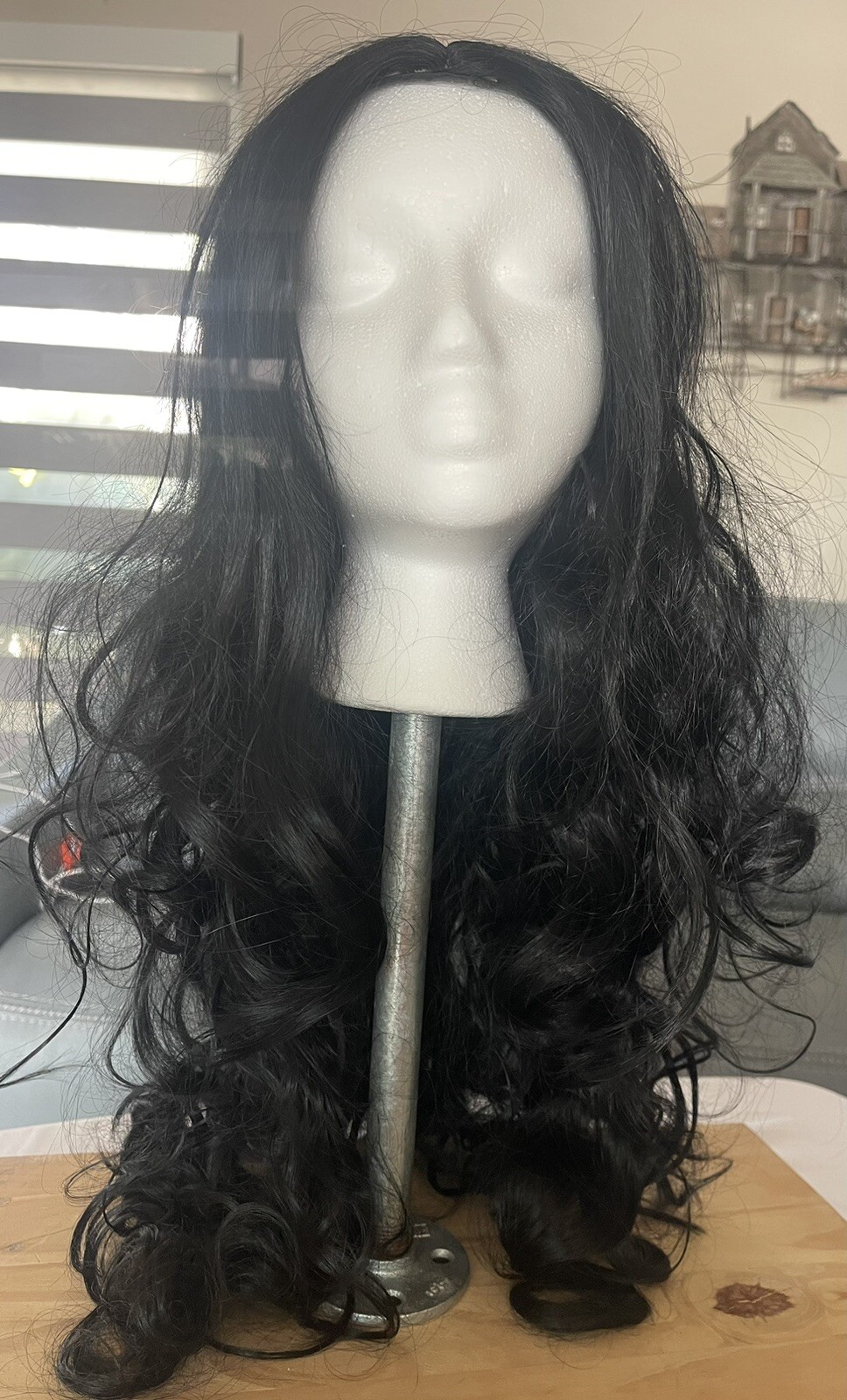 Long Wavy Big Hair Soft Thick Deep Lace Part Wig Natural Women Fashion Wigs