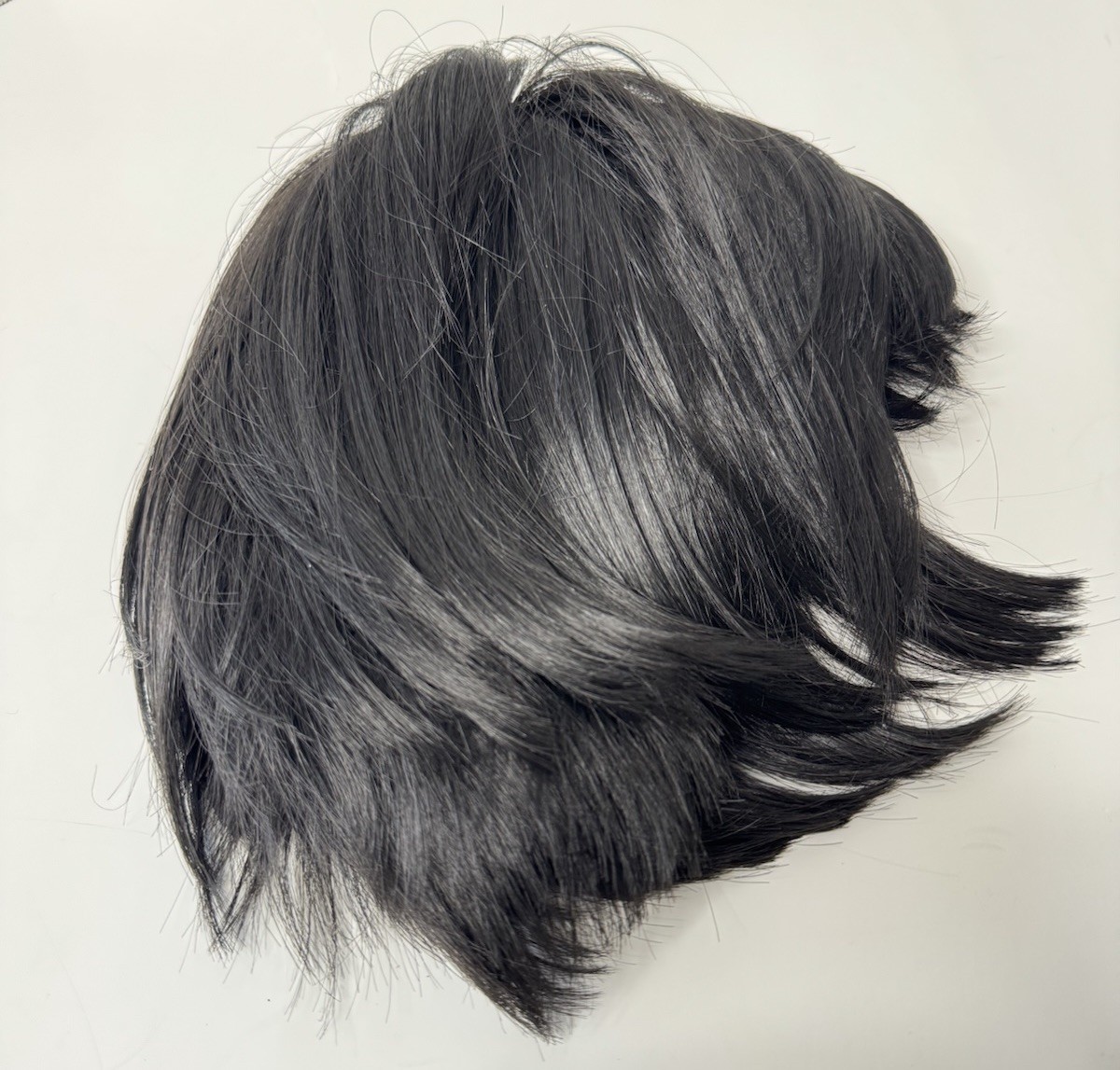 Vintage JOYOKAION Wig Black Vinyon Fiber Short Bob Style Made in Korea 1960s