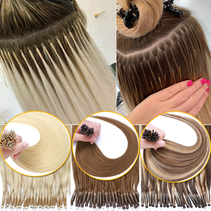 1G THICK Nano Ring 100% Remy Human Hair Extensions Nano Bead Microlink Highlight
