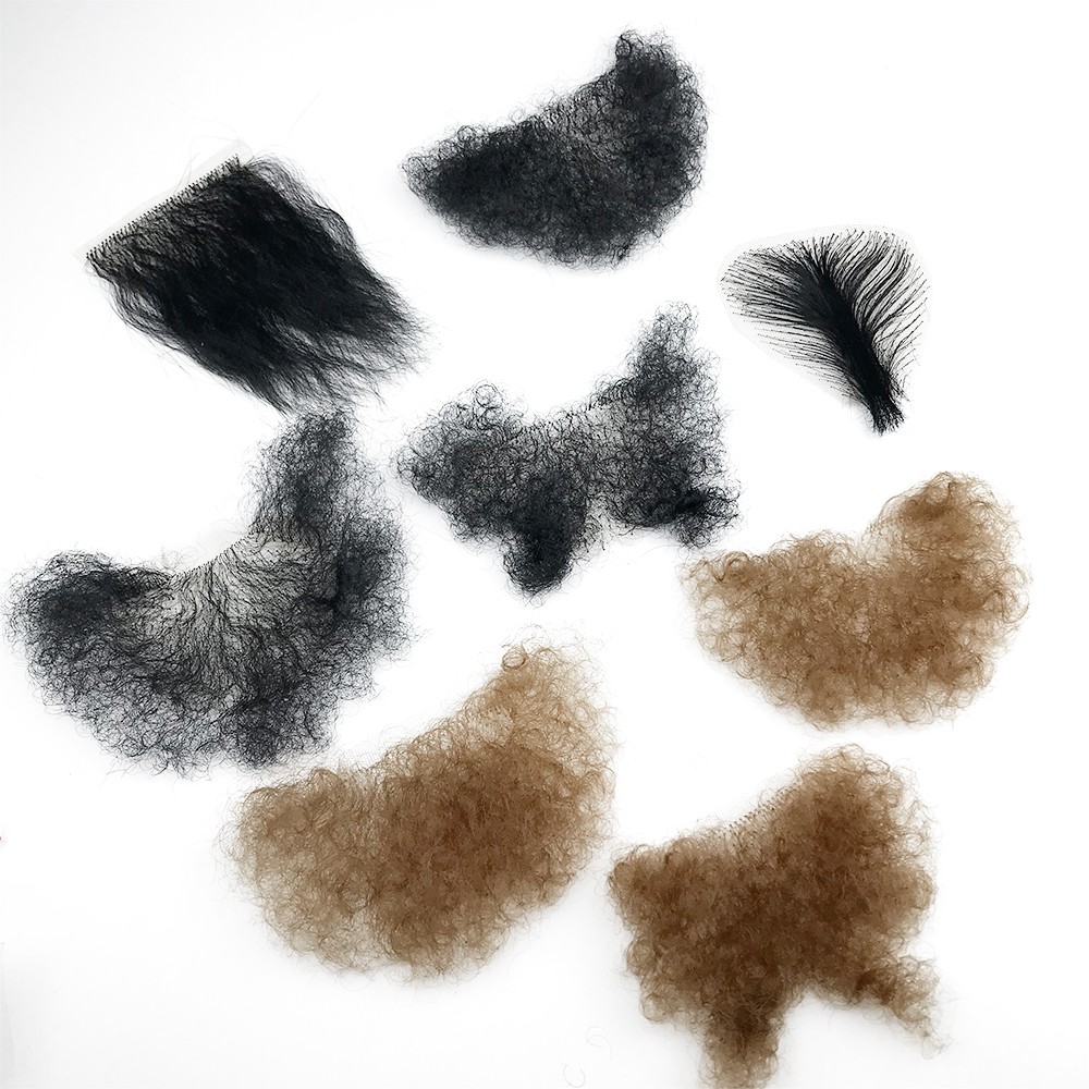 Fake Pubic Hair One Piece Silicone Doll Wig High Temperature Wire Beard