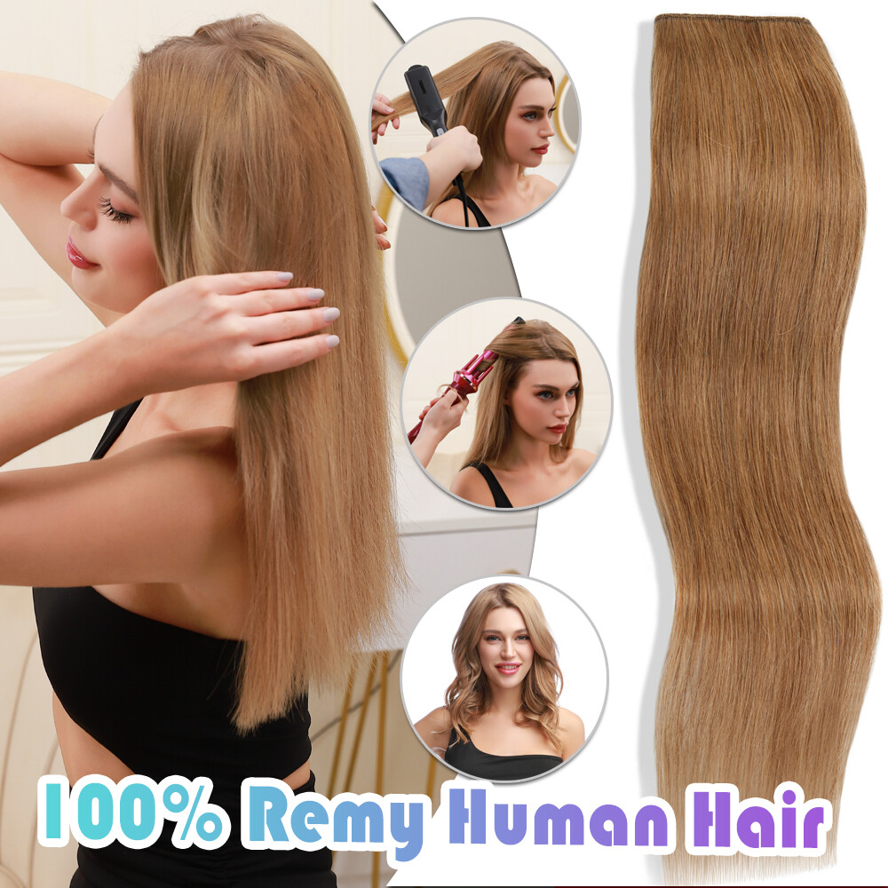 Hair Extensions 100% Human Remy Piece Wire In One Piece Weft V Shape U Part US