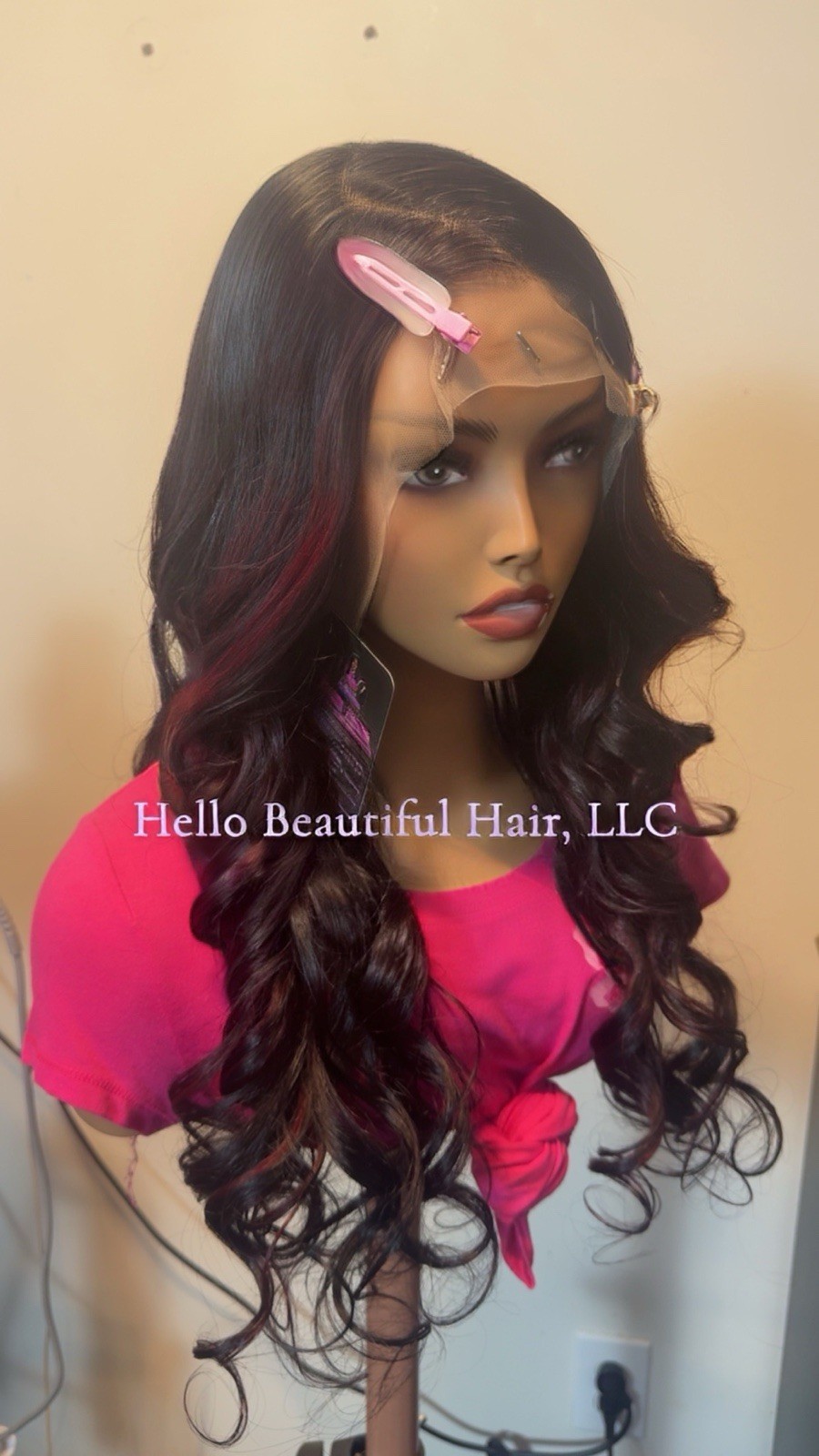 Michael Unit_Custom Black & Burgundy 13X6 HD Lace Frontal Human Hair Wig