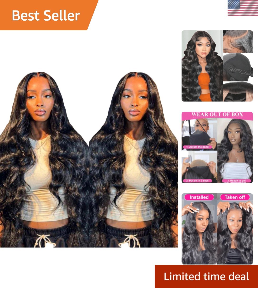 Quick Wear 26-Inch Pre-Plucked Glueless Wig – Suitable for All Occasions