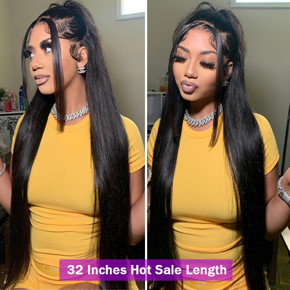 40 Inches 250 Density HD Lace Wig 13×6 Human Hair Wigs 13×4 Brazilian Women