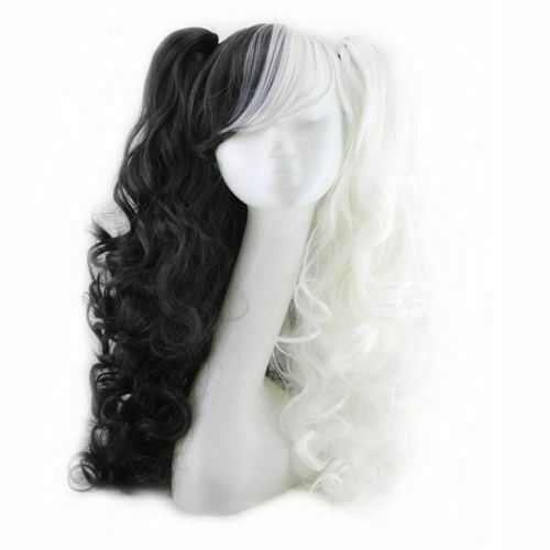 Halloween Lolita Full Curly Wig Pigtails Wavy Hair Cosplay Costume Party