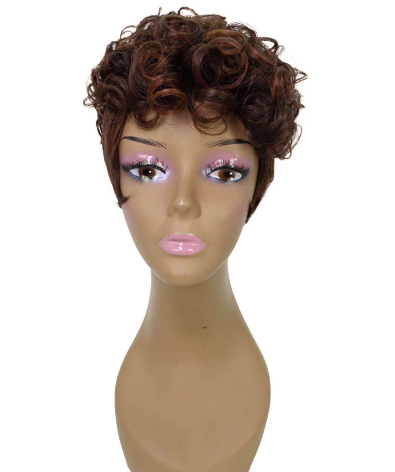 LUXLUXE Sydney Curly Layer 10 in Full Wig Full Cap, Heat Resistant Fiber BF-0003