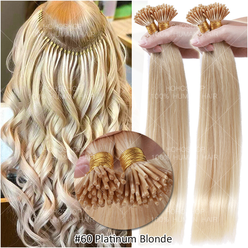 CLEARANCE I-Tip Stick Pre bonded Remy Human Hair Extensions Nano Rings 200S/200G