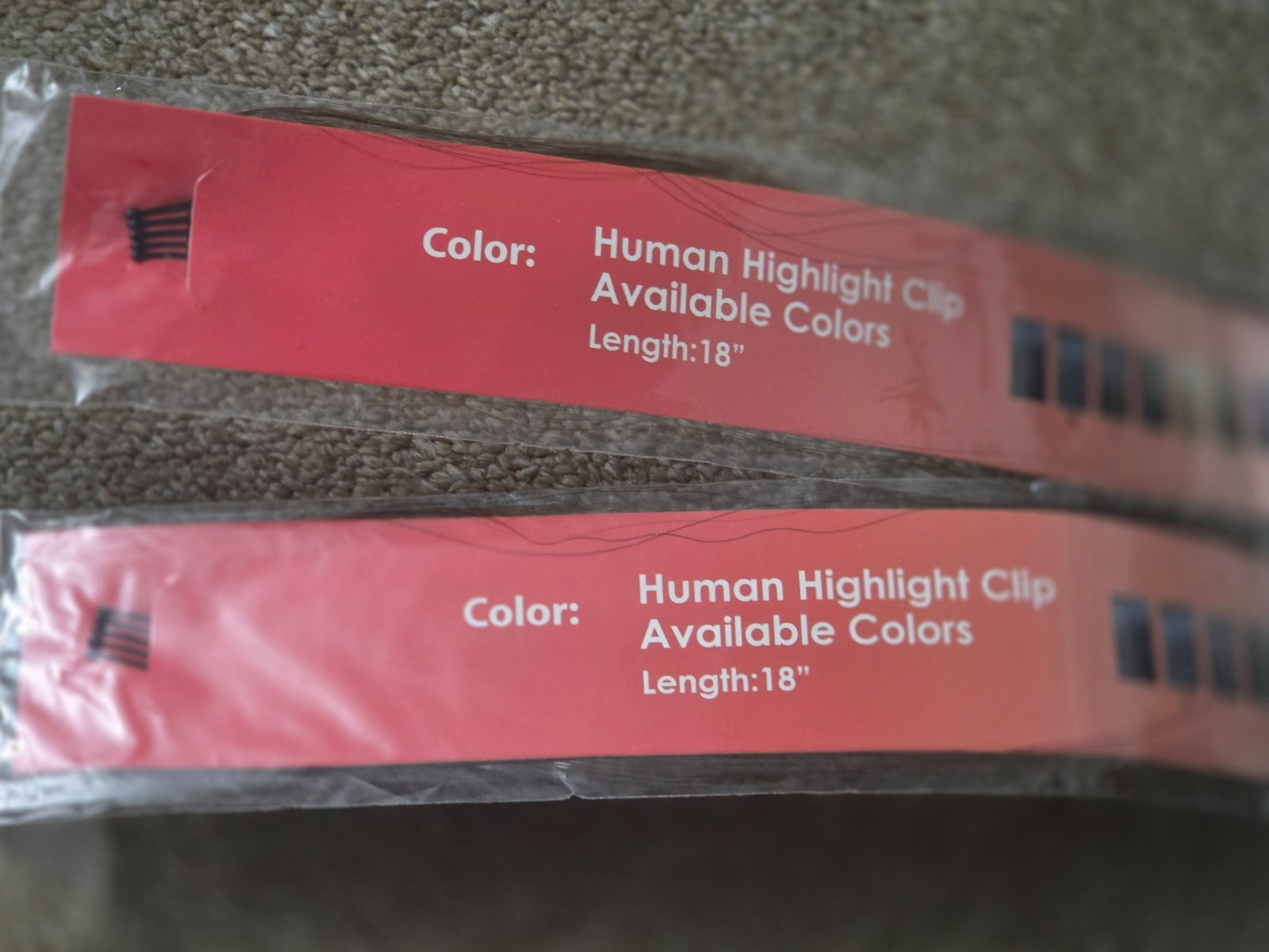 LORD & CLIFF # 6 Highlight Clip-In 100% Human Hair 18″ Med. Chestnut Brown 2 pcs
