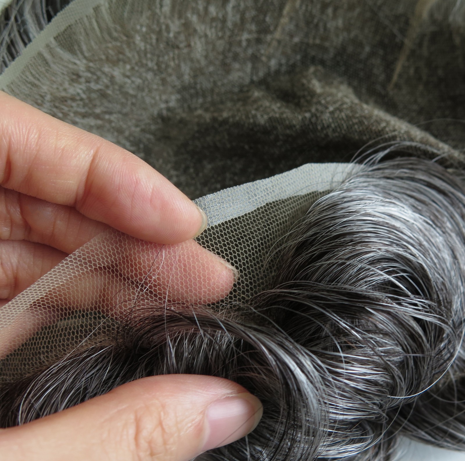 Human Hair Toupee for Men Natural Swiss Lace Systems 90% Density Hairpiece #1B50
