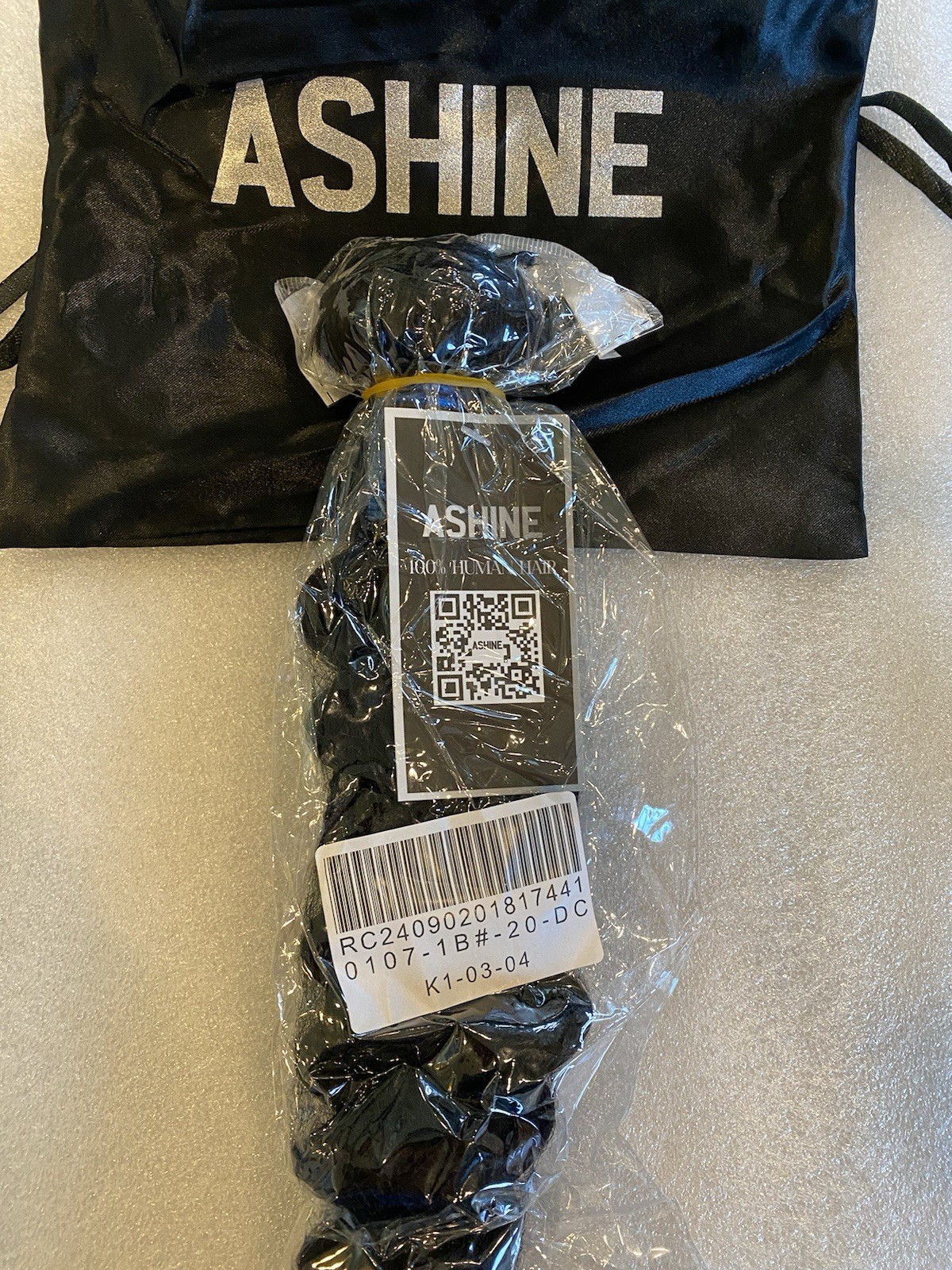 Ashine 100% Brazilian Human Hair Extensions-Black 107-1B#-20”-DC Deep Curly