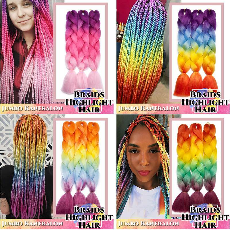Synthetic Jumbo Braiding Hair Extensions Crochet Long Thick Ponytaill Halloween