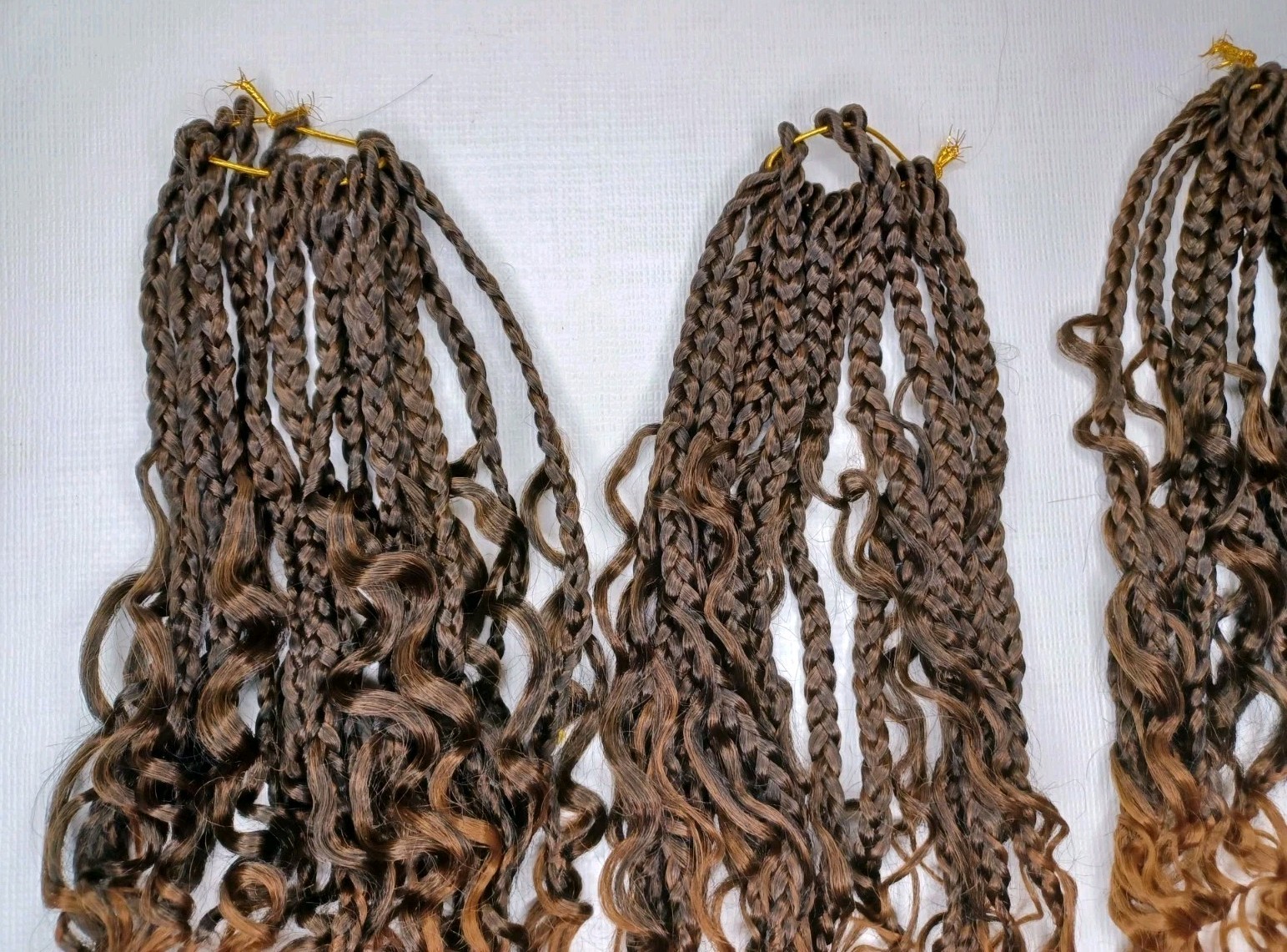 15 Inch Braided Hair Extensions Brown Braids 64 Strands
