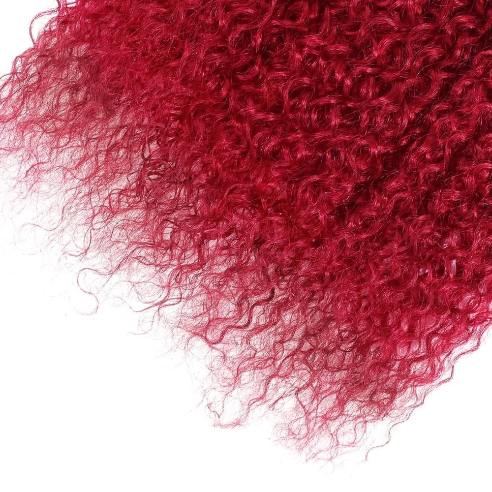 Gveoxvo Burgundy Bundles Human Hair Red Bundles 24 26 28 Inch Unprocessed
