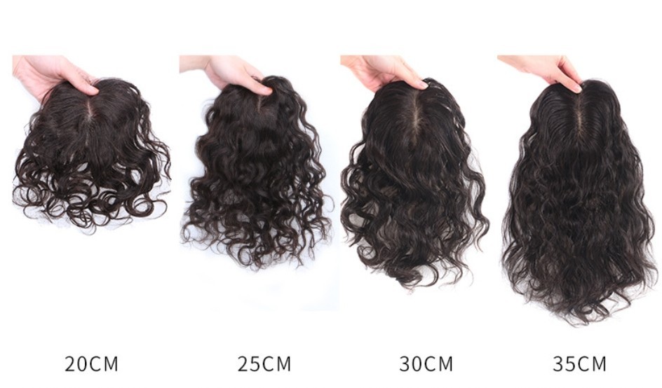 Wavy 100% Human Hair Toppers for Women with Thinning Clip in Hairpieces
