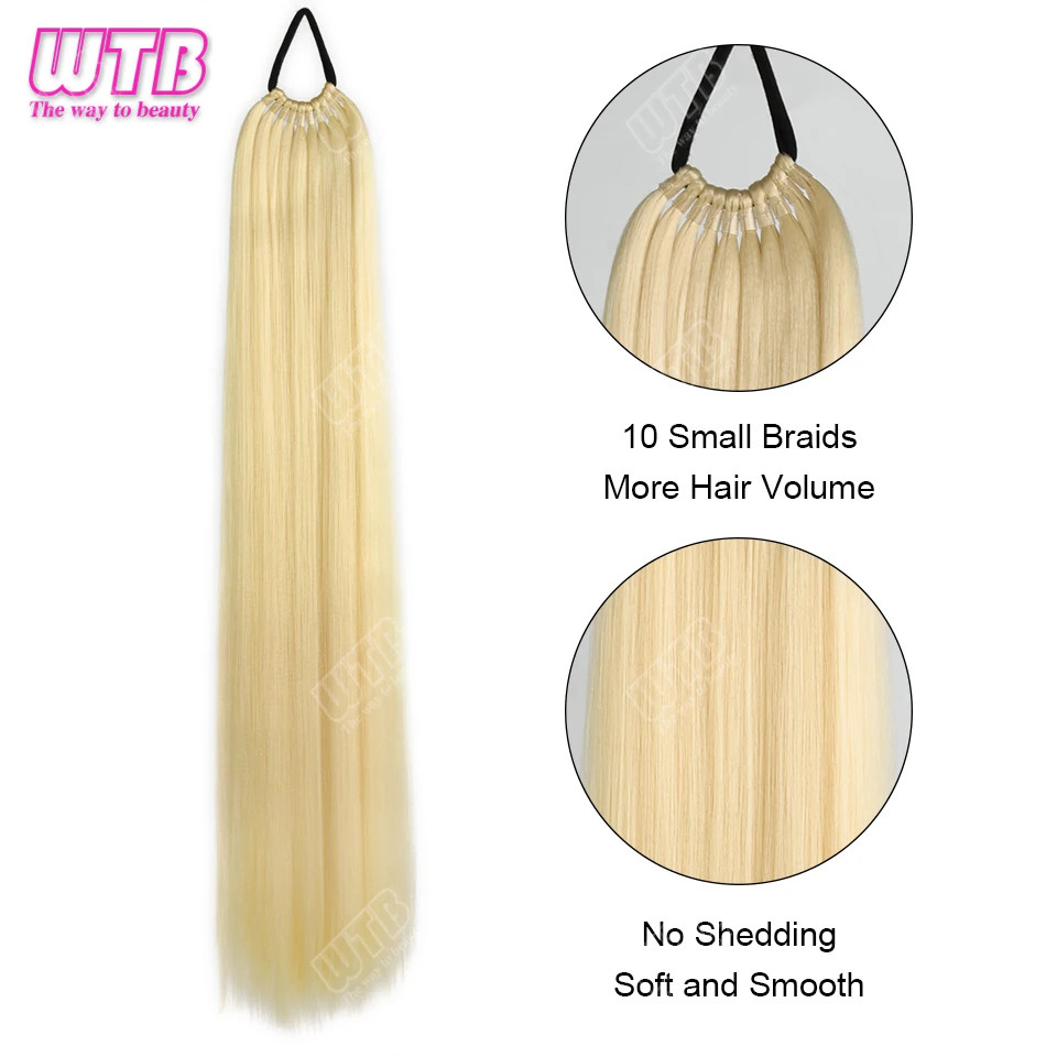 Synthetic Braided Wig Corn Perm Curly Ponytail Braided Wig For Daily Wear