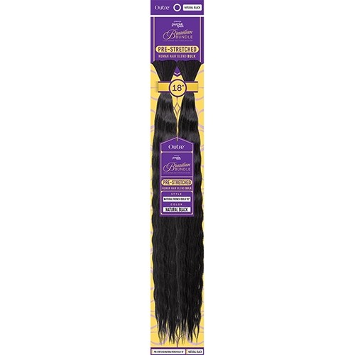 Human hair blend – Pre-stretched Natural French Bulk 18″