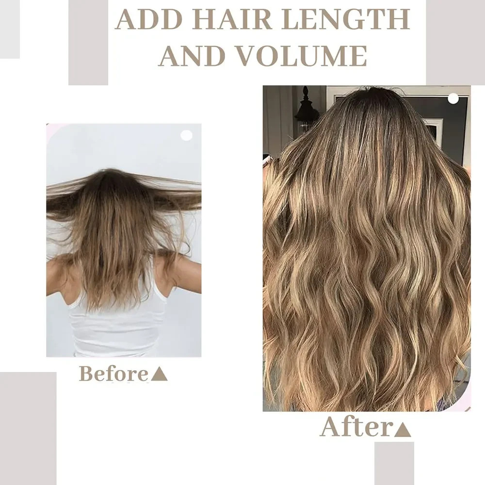 Bio Body Wave Clip-In Hair Extensions – 22” | 4PCS | 220g