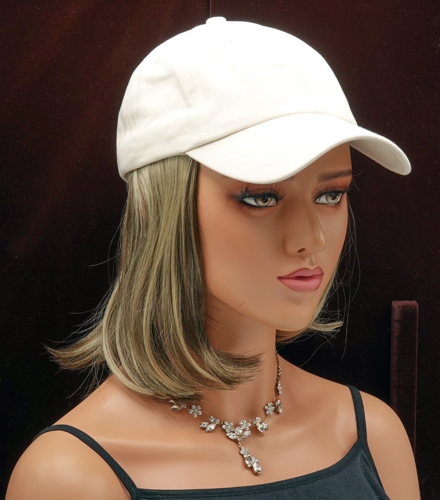 CLASSIC HAT by HENRY MARGU Beige Hat w/Hair 12H-Dark Blonde/Brown CLEARANCE! NEW