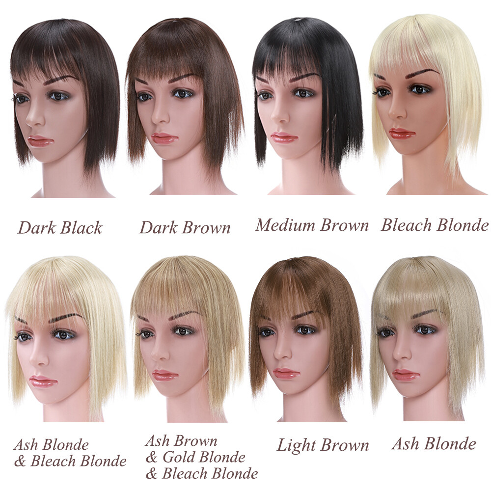 Topper Synthetic Hairpiece with Bangs Toupee Extension For Thinning Hair Woman