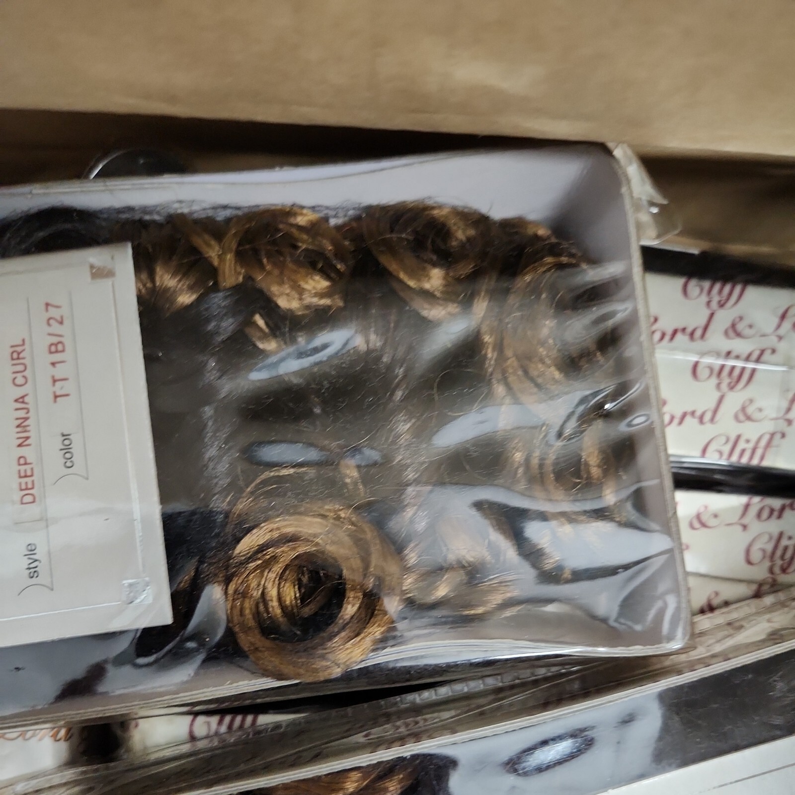 Wholesale Lot 10 LORD & CLIFF deep Ninja Curl Hair Extensions Draw String