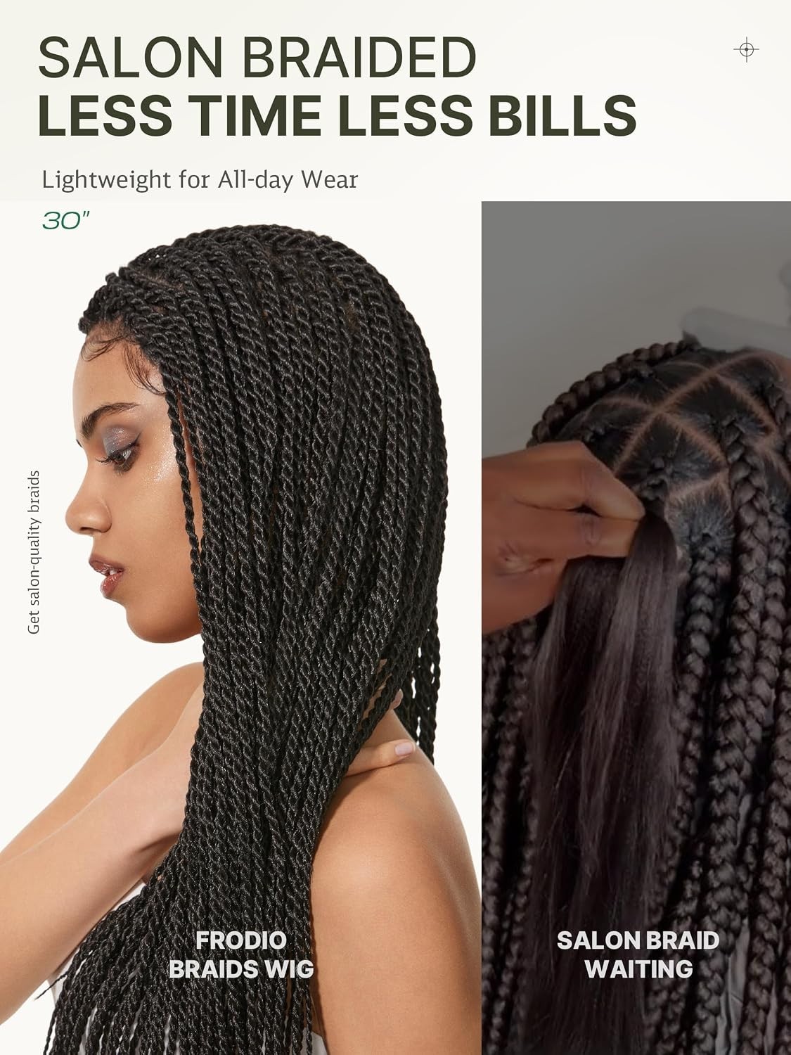 Full Lace Micro Twist Braided Wigs for Black Women Veralux™ 200% Density 30 inch