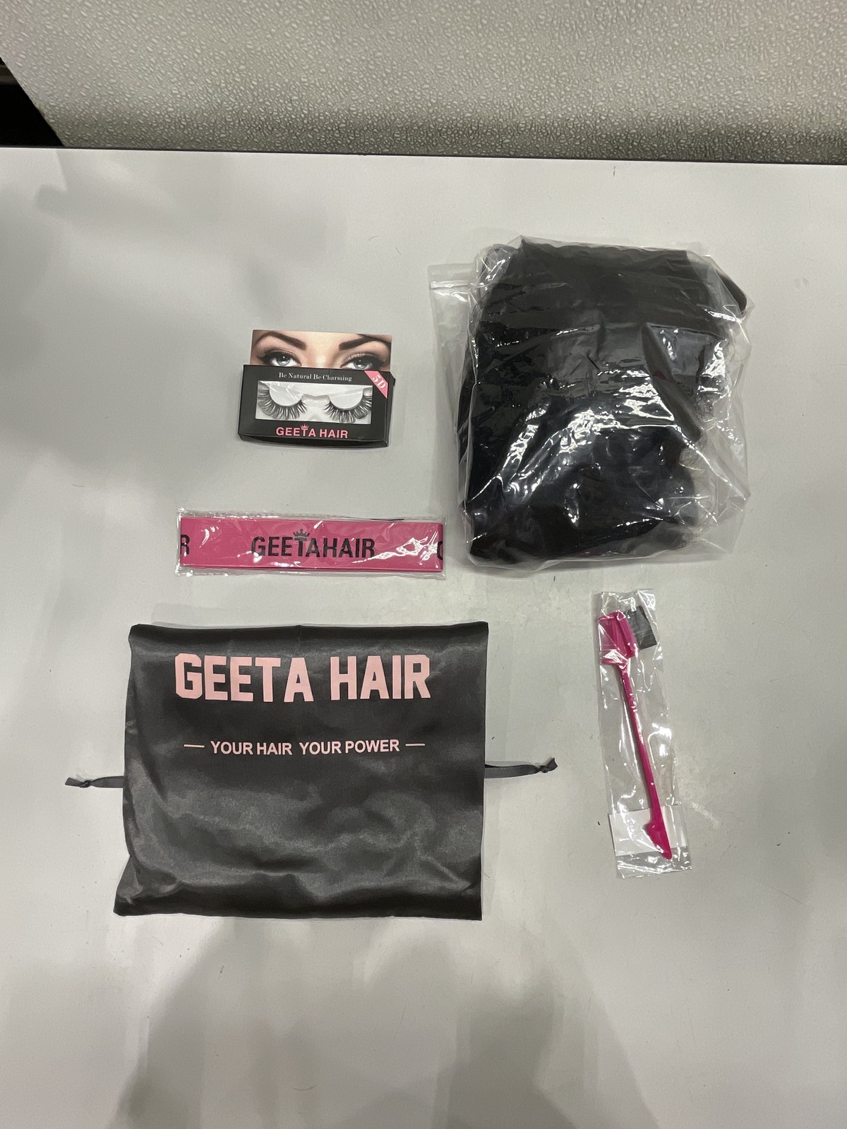 Geeta Hair Natural Black Human Hair Lace Front Long Wig 26″