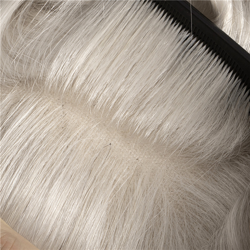 #60 Blond Toupee for Men 10x8inch Sight Wave Lace with PU Around Men’s Hairpiece