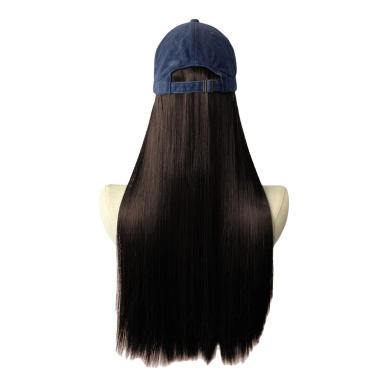 Casual Baseball Hat with Hairpiece Ponytail Hair Extensions for Cosplay Props