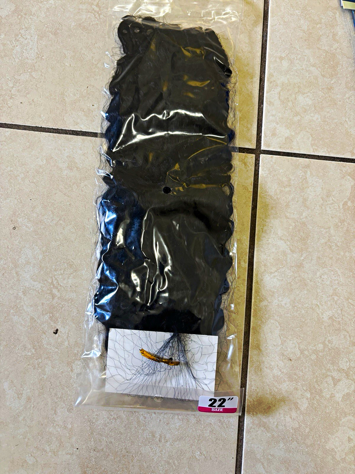Human Hair Curly Crochet Pre-Looped Extensions Reusable 22 in Black Women