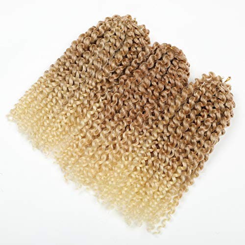 Kinky Curl Short Hairstyle 8 Inch 3pcs/pack Afro Kinky Twist Hair Blonde blonde