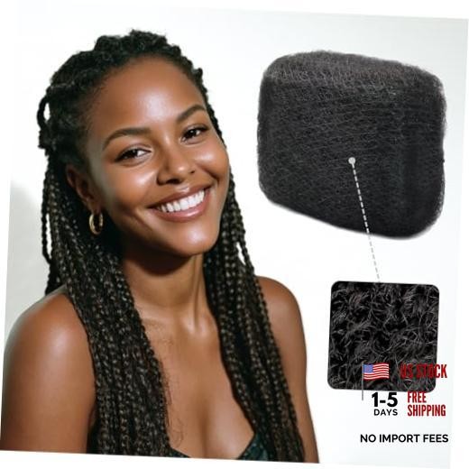 Afro Kinkys Bulk Human Hair Bundle (50g, 1B) 4C Afro 14 Inch Natural Black