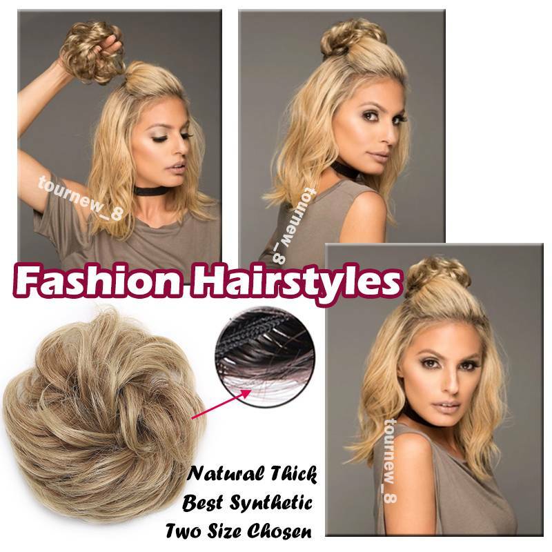 US Seller Real Large Thick Easy Messy Scrunchie Hair Bun Extenion Updo Hairpiece