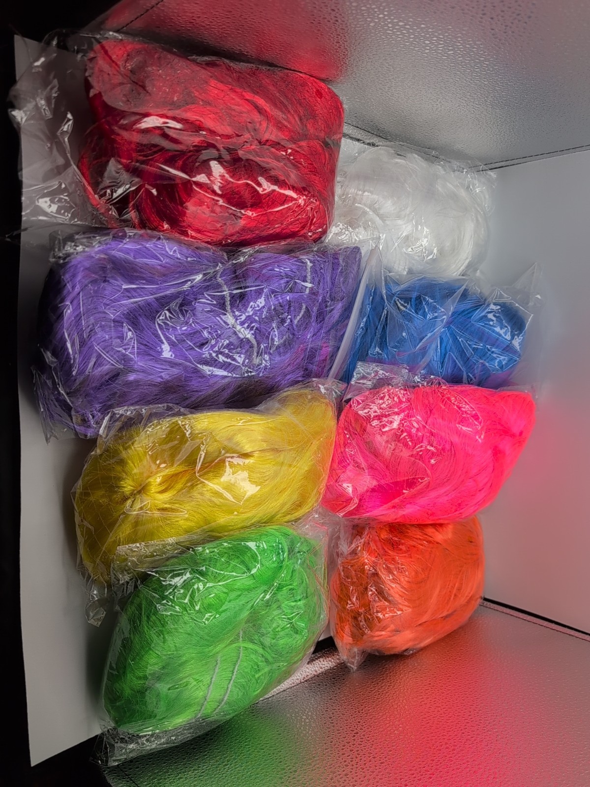8 Pcs. Short Hair Wigs Rainbow Multiclr Costume Cosplay Wigs Party Bachelorette