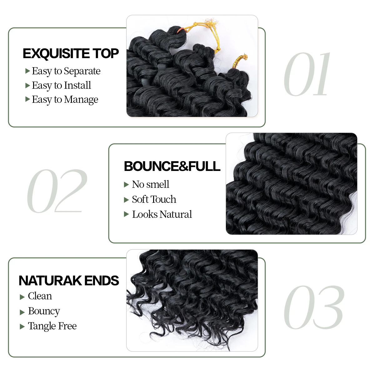 Ocean Wave Crochet Hair 28Inch Ariel Curly Synthetic Loose Deep Wave Braiding