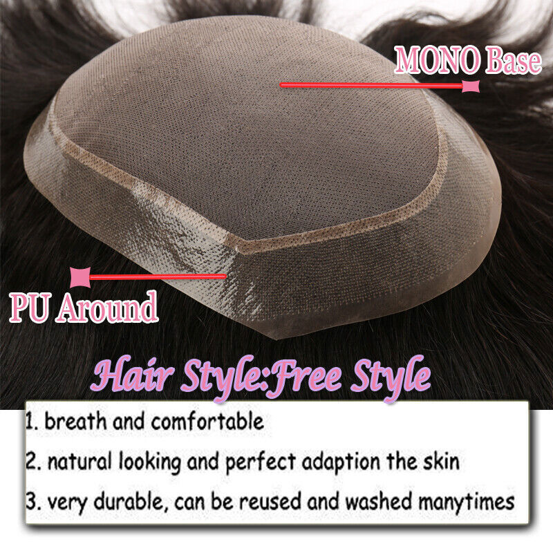 Men’s Short Hair Toupee Buzz Cut Replacement System Ultra Thin Skin PU Wig 13*18