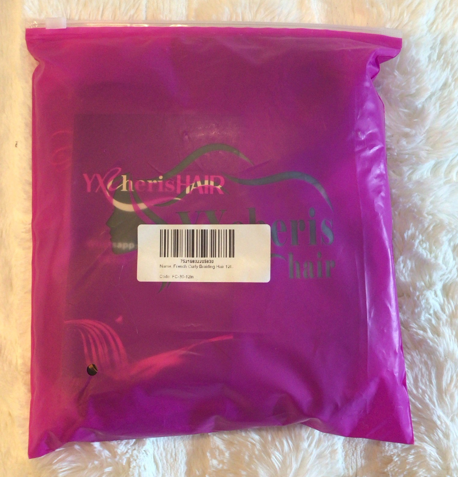 YXCheris Hair French Curly Synthetic Braiding Hair Extension 12 in