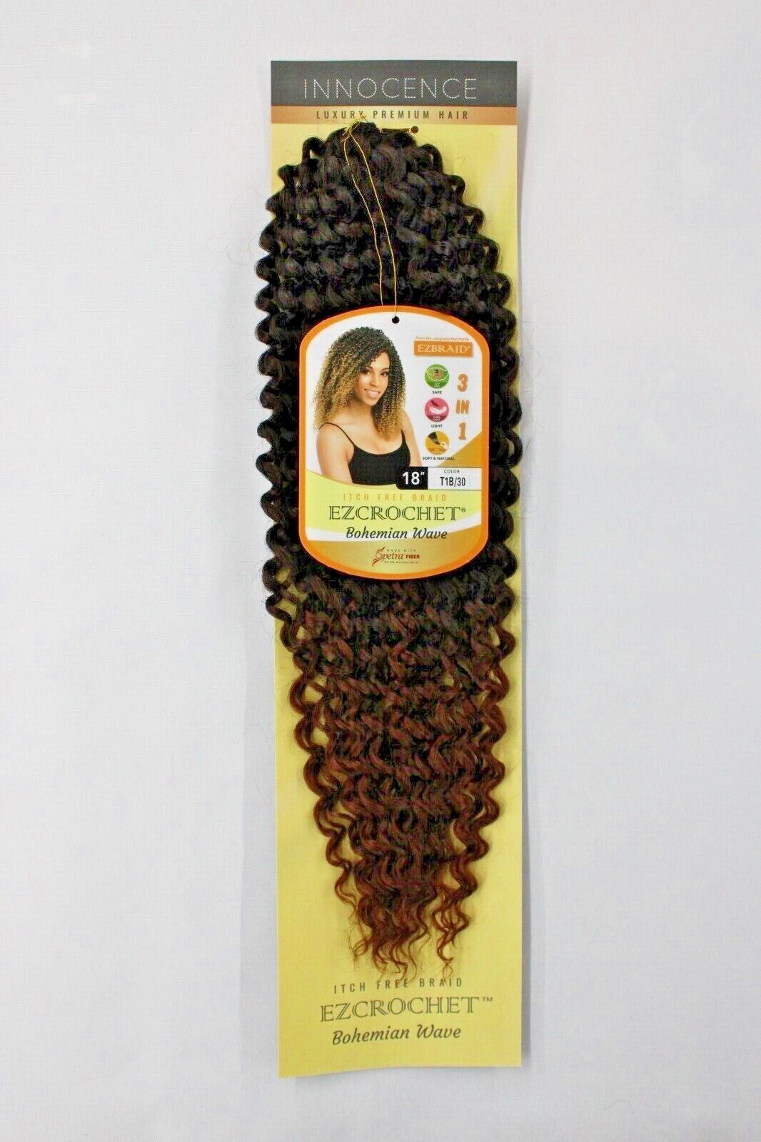 I&I Hair Innocence EZCROCHET Bohemian Wave Crochet Braiding Hair Spectra 18″