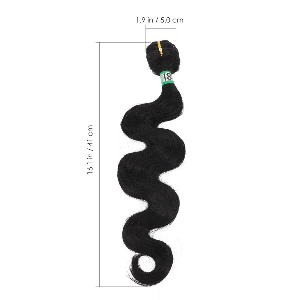 3Pcs Synthetic Body Wave Hair Bundles Reusable Soft Smooth Hair Wefts