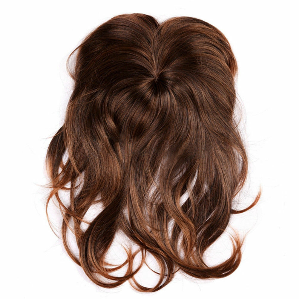 16″ Hairpiece/Toupee Replacement Women Top Synthetic Hair Topper Brown-US