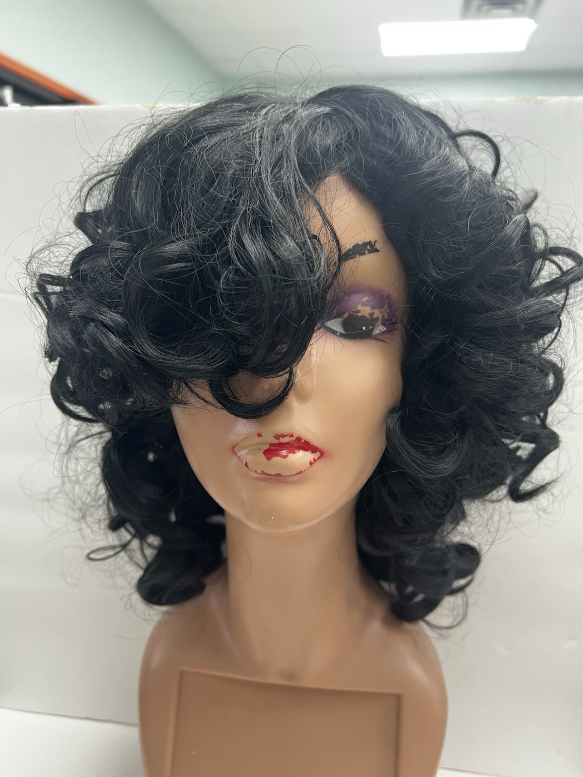 Synthetic Black Curly Hair. New Without Box and Never Been Worn. See Photos.