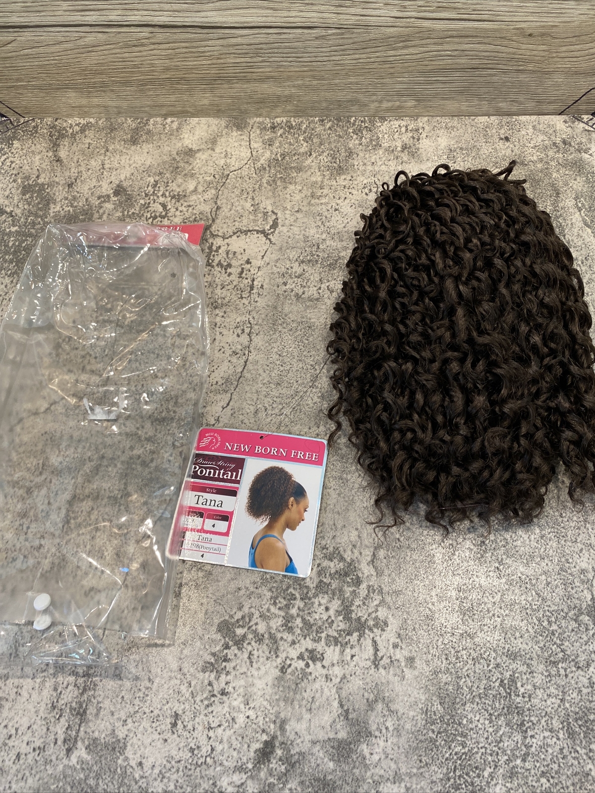 New born free drawstring ponytail style Tana