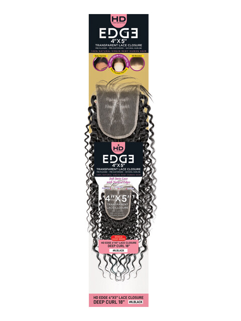 Femi Collection HD EDGE 4X5 LACE CLOSURE DEEP CURL 18 inches”