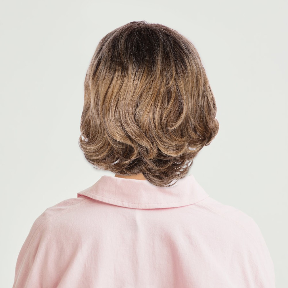 Yellow Fiber Short Curly Wavy Lace Front Wig Natural Hair Cover for Women