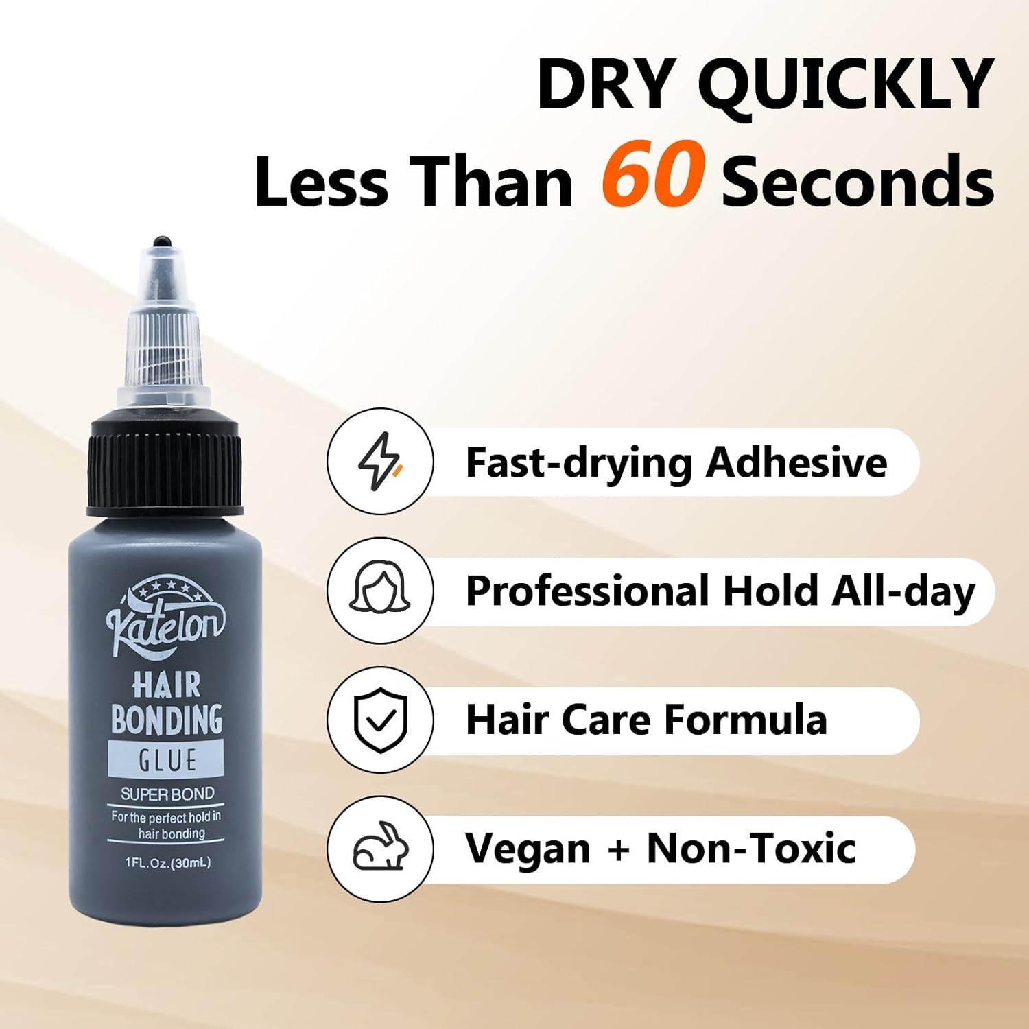 Hair Bonding Glue 1oz Quick Weave Extensions Strong Hold Waterproof Precision